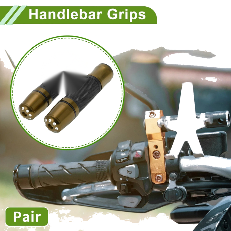 Motorcycle Grips / 7/8" 22mm / Aluminum Bronze Hand Grips