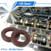 Oil Seal 30x50x10mm Rotary Shaft Seal FKM Rubber Brown 2 x