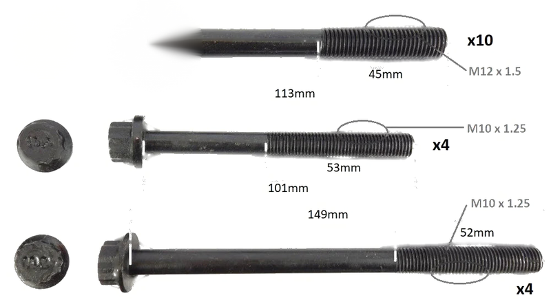 Ford Ranger Cylinder Head Bolt Set (2007–2011)