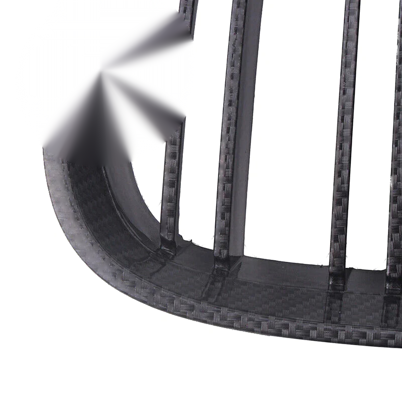 BMW E92 E93 M3 328i 335i Coupe Carbon Fiber Dual Slat Kidney Grills (07-10)