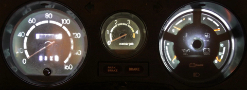 Toyota Landcruiser 60 Series White LED Dash Cluster Light Kit (1980-1990)