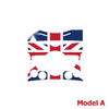 Mini Cooper Union Jack AC Button Center Console Sticker PET Decal Fit