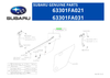 SUBARU GC8 Impreza WRX STI Rear Door Belt Weatherstrip Trim Set (1998–2000)