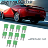 Boat Truck RV Camper Motorcycle 10pcs 30A Green Car Mini Blade Fuse