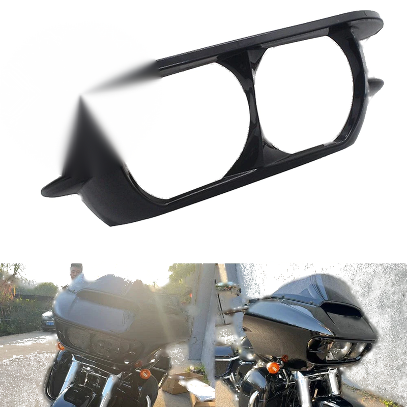 Harley Road Glide FLTRX Black Headlight Trim Cover Bezel (2015-2023)