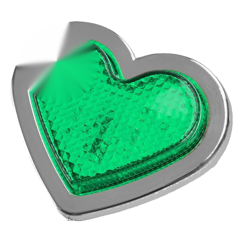 Car Green Heart Shaped LED Side Marker Turn Signal Lights
