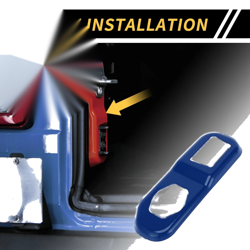 Jeep Wrangler JL JLU (2018-2024) Blue Rear Trunk Lock Panel Cover