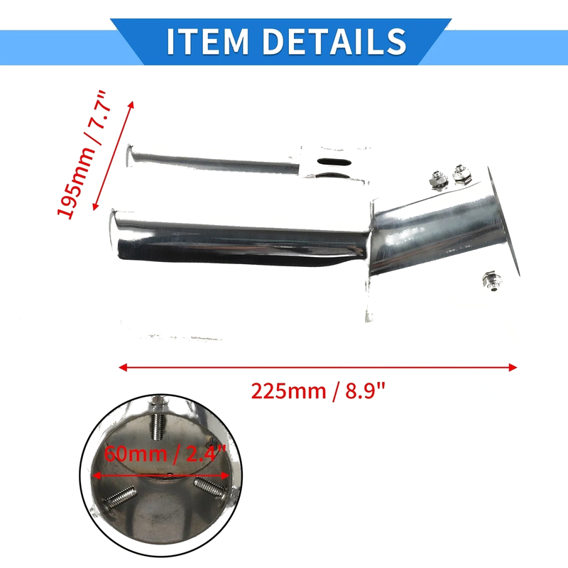 Toyota Alphard 1Pc 2.4" Dual Exhaust Tip