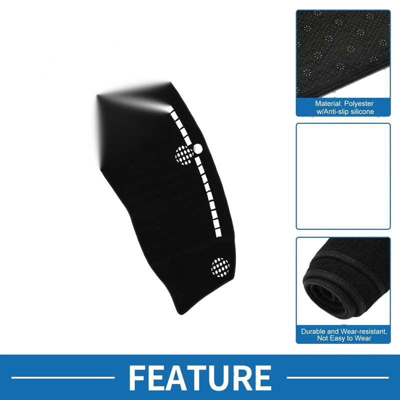 Dodge Challenger Accessories 2015-2024 Black Dashboard Cover Mat