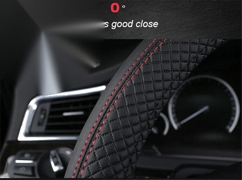 Car - Breathable Anti-slip 1x PU Leather 15" Steering Wheel Cover (AU)