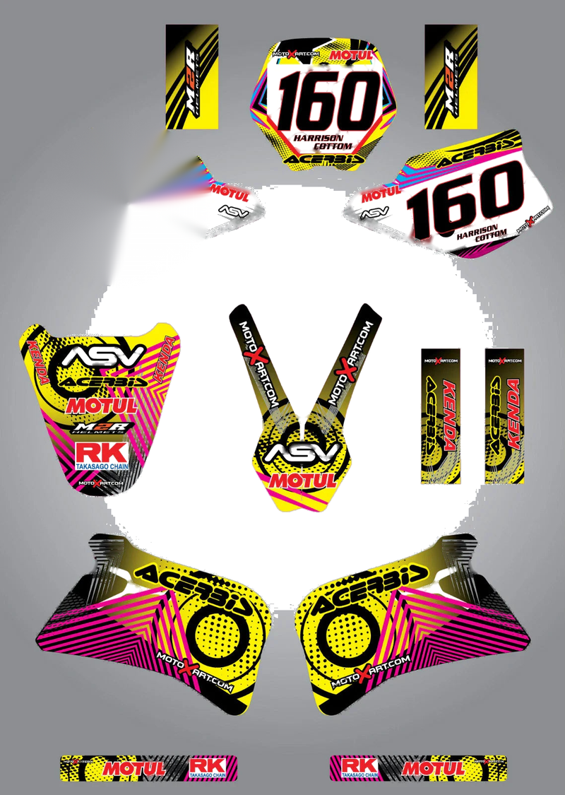 KTM 50 (1997-2001) - Neon Style Stickers / Decals Custom Graphic Kit