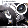 Mercedes-Benz A-Class (1997-2001) Black Drive Belt Idler Pulley