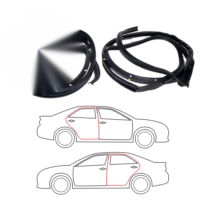 Toyota Corona Carina E 1992-1998 Rear Door Weatherstrip Set