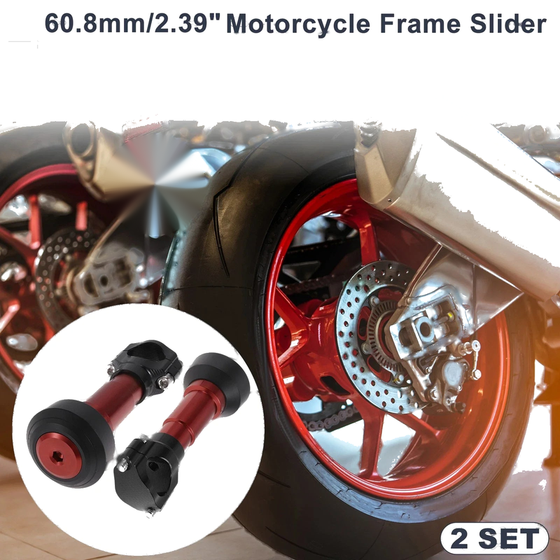 Motorcycle Slider Frame 2x Aluminum Alloy Red Motorcycle Slider