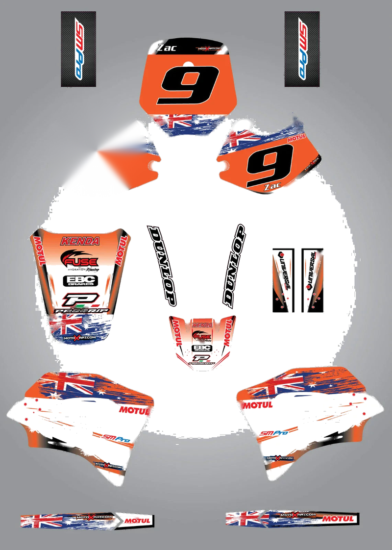KTM 65 SX Custom Graphics Full Sticker Kit (1998-2001)