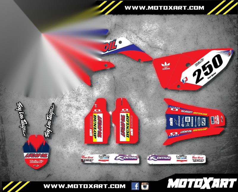 Honda CRF 250X Decals Stickers Custom Graphic Kit ACTIVE STYLE (2004-2016)