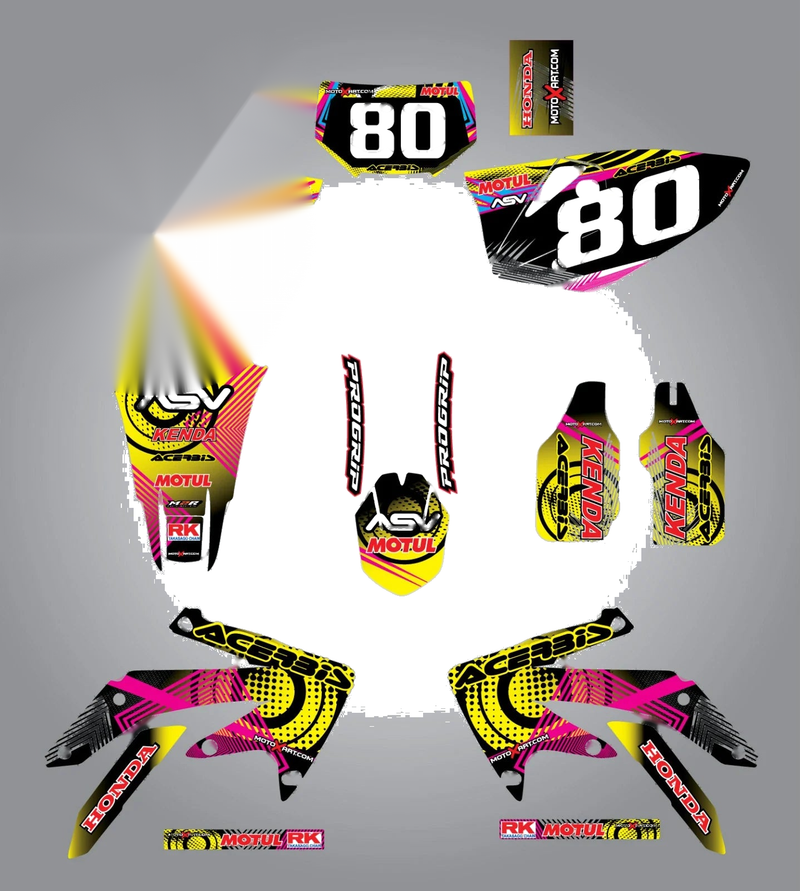 Honda CRF 450X 2005-2015 Neon Stickers / Decals Custom Graphic Kit