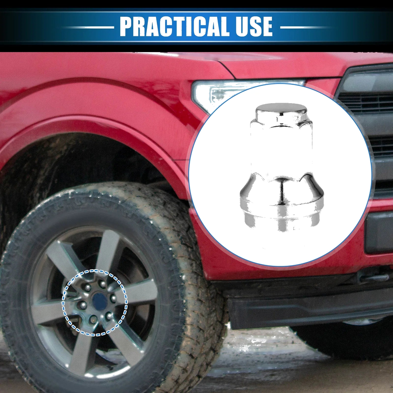 Ford Expedition M14x2.0 Silver Tone 24 x Wheel Lug Nuts (2003-2023)