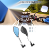 Motorcycle M8/M10 Motorcycle Rear View Mirrors Aluminum Silver Tone