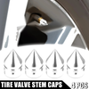 Cars & Motorcycles Tower Air Valve Silver Tone Dustproof Caps / 4 x Tire