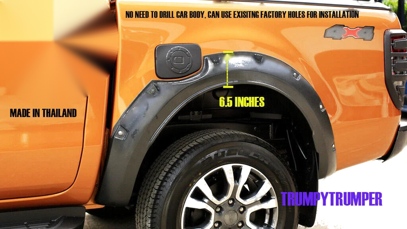 Ford Ranger Ute Wildtrak XLT 6.5" Bolted Fender Flares (2018-2021)