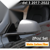 Tesla Model 3 Matte Carbon Fiber / 2 x / Side Mirror Rearview Cover Caps (2017–2022)