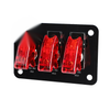 Car Boat RV Marine 3 Gang Toggle Rocker Switch Panel with LED