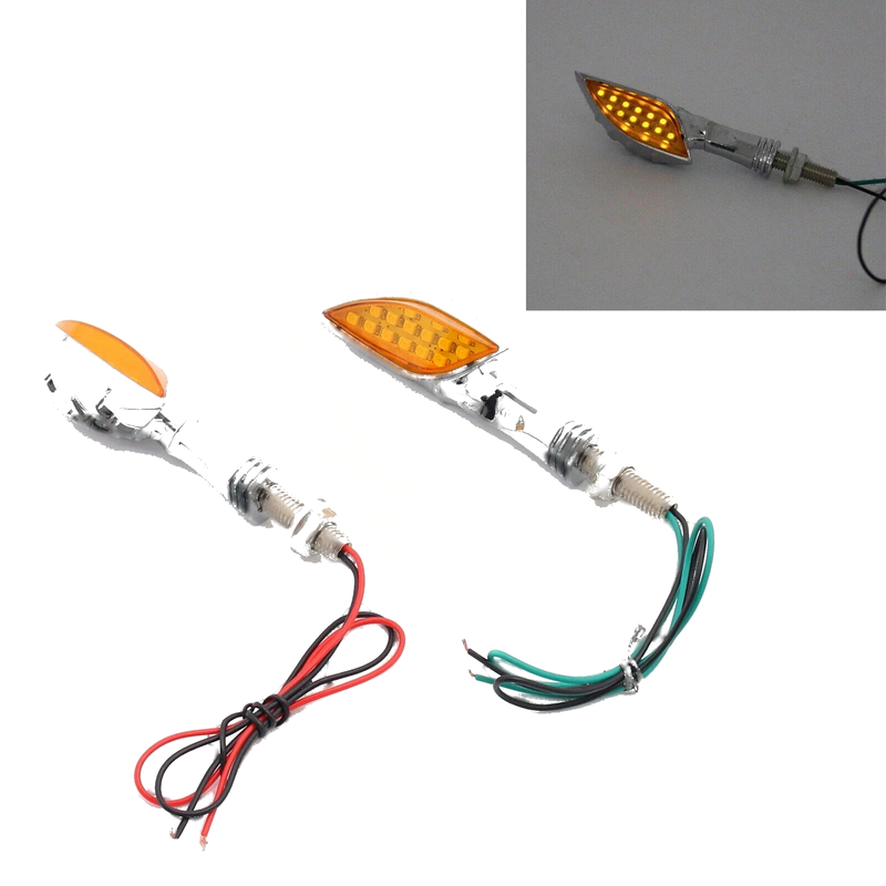 Universal Motorcycle Chrome Skeleton Hand Turn Signals (2020-2023)