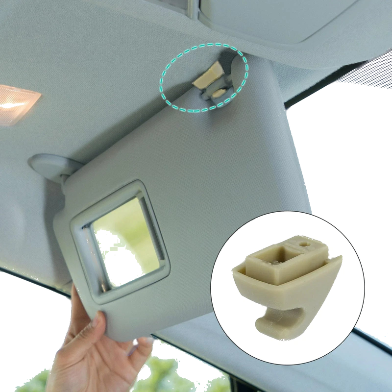 Chevy GMC Beige Car Plastic Visor Hook Clip Bracket Retainer