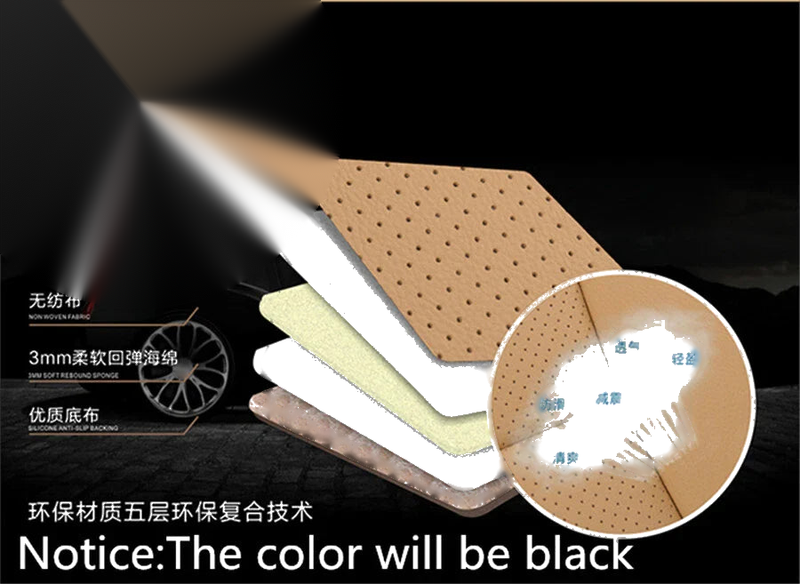 Sedan Driver Black PU Leather Front Seat Cushion Pad Cover