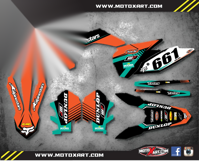 KTM EXC Custom Graphics Kit - VITAL STYLE Stickers (2014-2016)