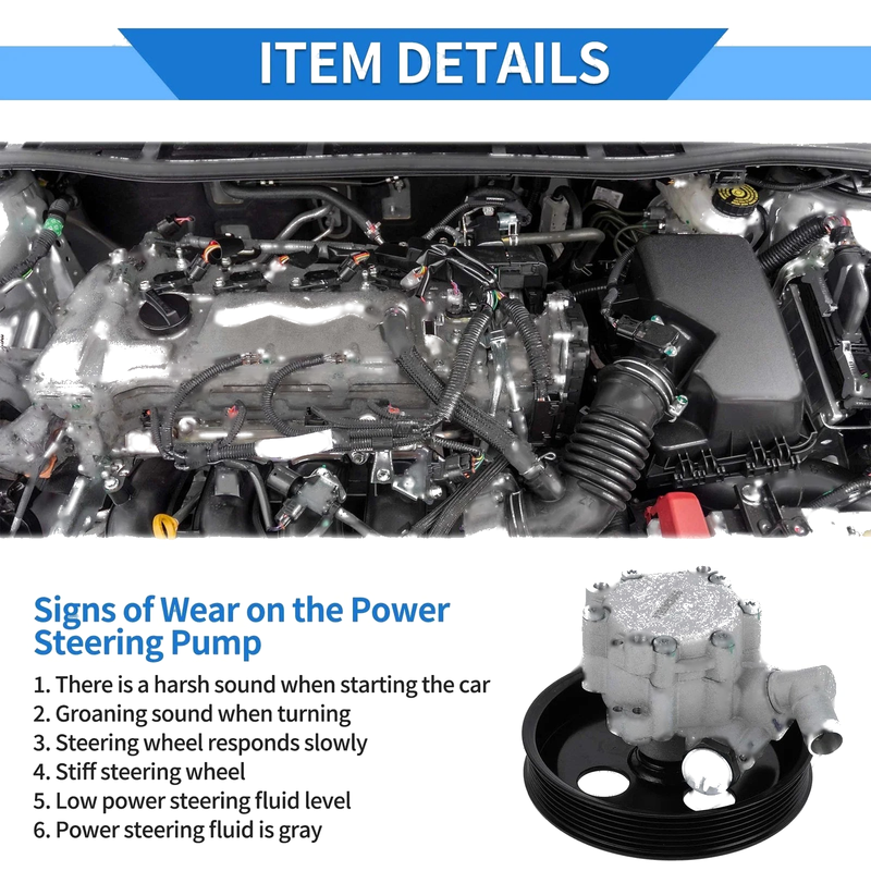 Jeep Wrangler Power Steering Pump with Pulley (2007-2011)
