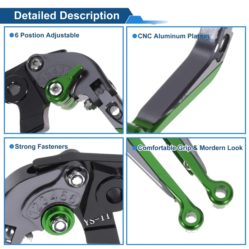 Honda X11 (1999-2002) Titanium Green Adjustable Brake Clutch Levers