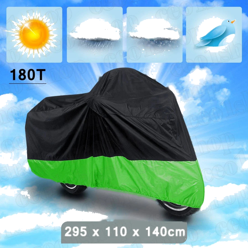 Harley Road Glide Ultra XXXL Black+Green Motorcycle Cover
