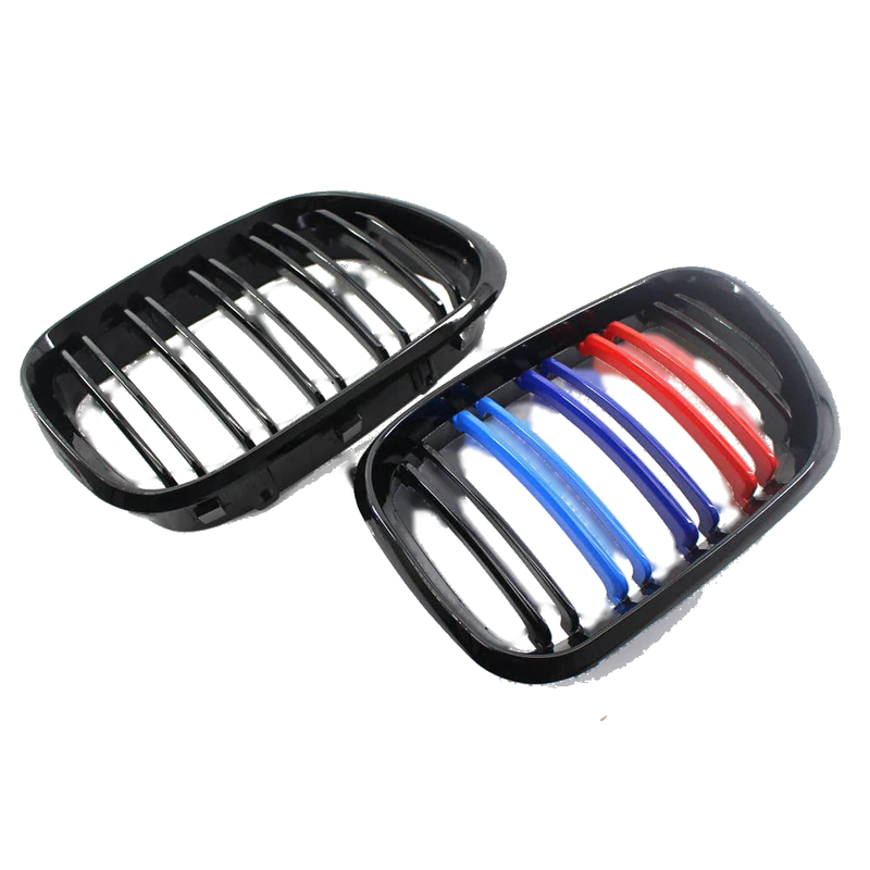 BMW X5 Gloss Black M-Color Dual Slat Kidney Grille (2000–2003)