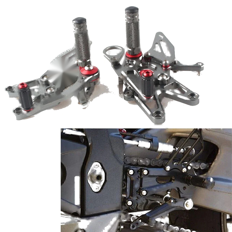 BMW S1000RR (2009-2014) - Grey 2 x Rear Sets Rearset Foot Pegs