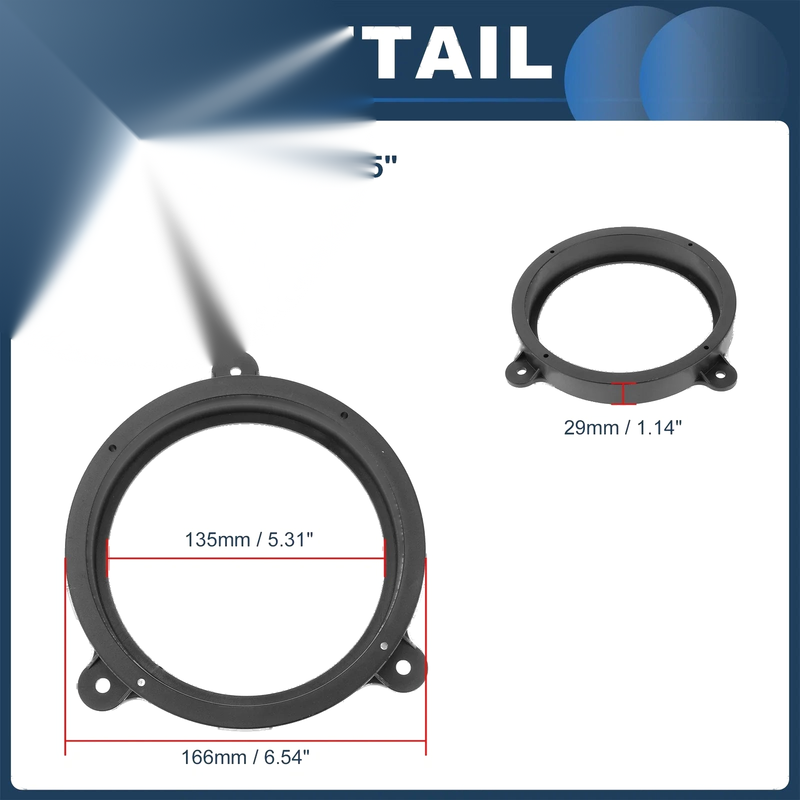 Subaru  -  Pcs 6.5" Speaker Spacer Ring Adaptor