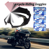 Motorcycle Motorcycle Goggles Silver Tone Lens Black Gold Frame PC TPU