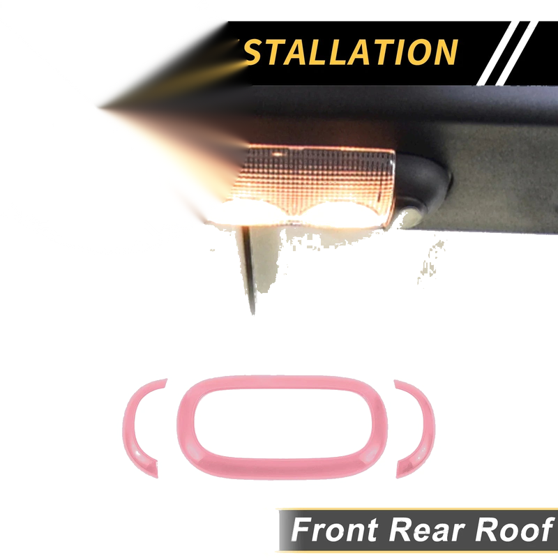 Jeep Wrangler JK Front Rear Roof Reading Light Trim Covers (2007-2018)