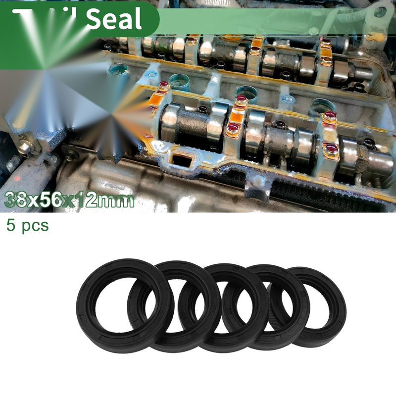Make Model Oil Seal 38x56x12mm Black Seal Ring Rotary Shaft NBR Rubber