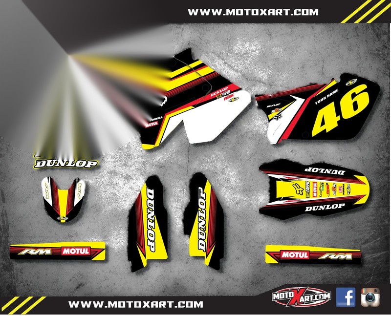 Suzuki RM 125 (2001-2017) - SPEEDER STYL Stickers Custom Graphic Kit
