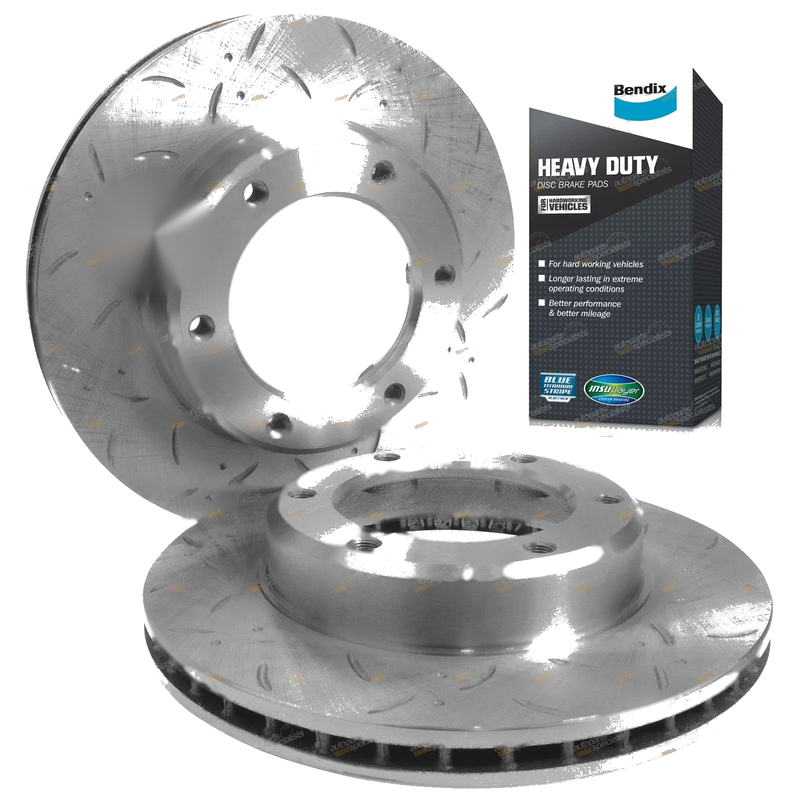 80 Series LC Front Slotted Drilled Rotors & HD Pads (1990–1992)