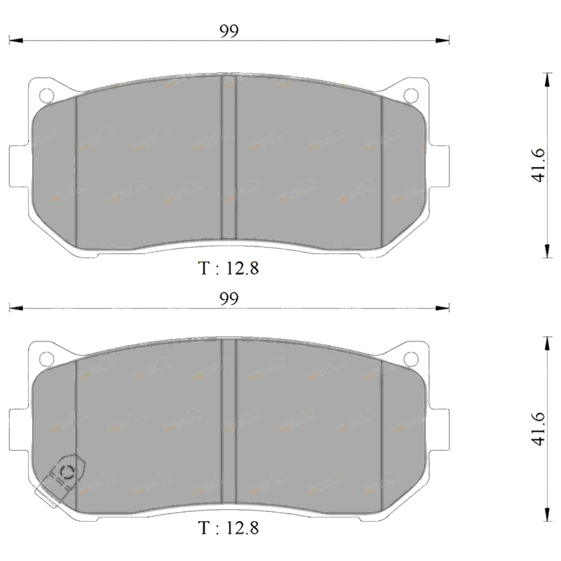 Kia Credos Rear Disc Brake Pads Set 2.0L (1998-2000)