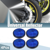 Motorcycle Garbage Cans Car Blue 4 x Universal Round Shape Reflectors