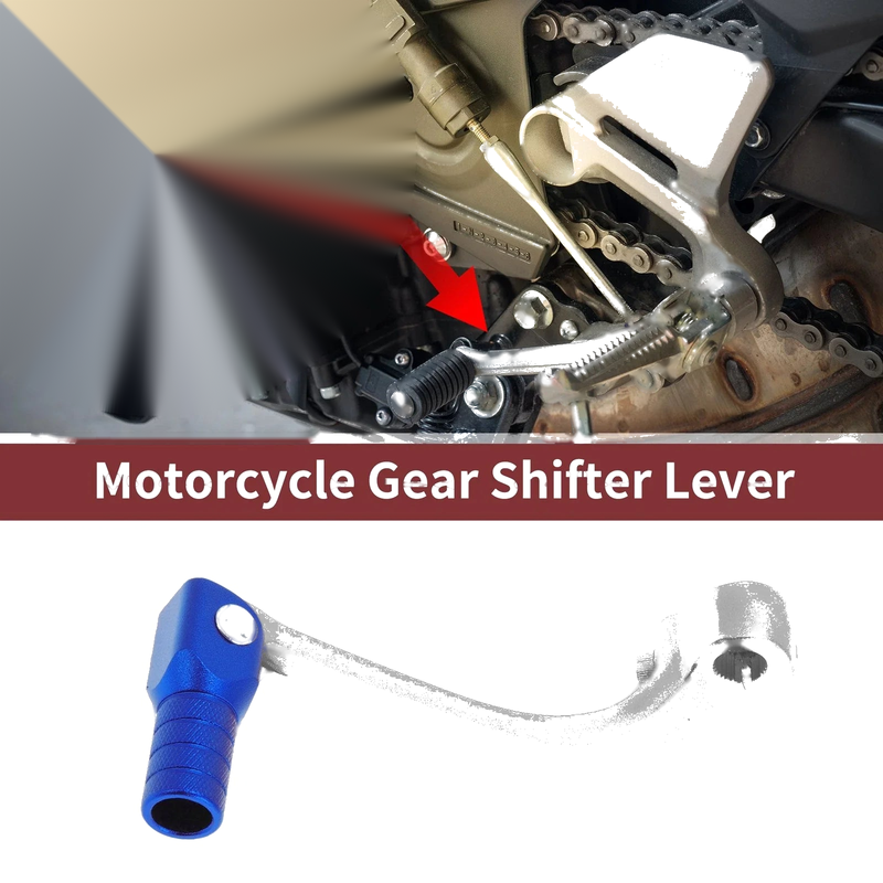 Honda CRF110F (2013-2018) Silver Blue Folding Shifter Lever