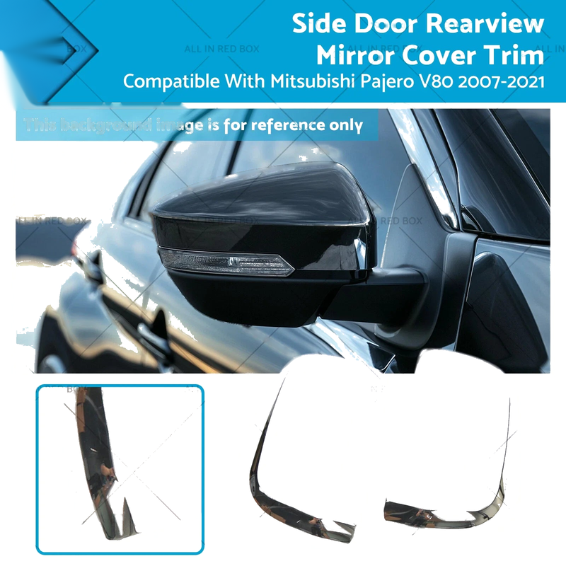 Pajero V80 Chrome Side Door Rearview Mirror Cover Trim LH+RH (07-21)