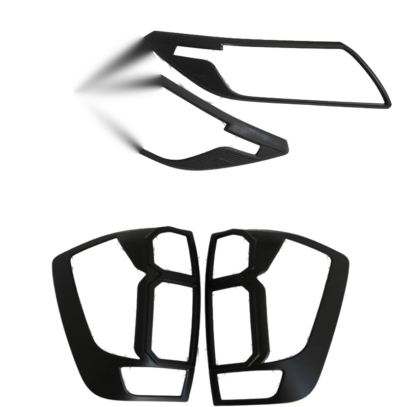 Nissan Navara NP300 Matte Black Headlight & Taillight Covers (2015-2020)
