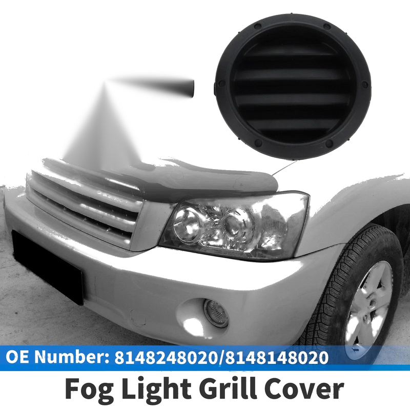 Toyota Highlander Front Bumper Fog Light Cover / 1 Pair /