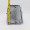 Clear plastic rectangular corner turn signal lightset for mazda bravo b series with textured grid pattern and screws