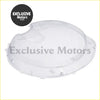 Clear plastic headlight covers for mini r56 cooper 2009-2013 with molded ridges and mounting tabs visible